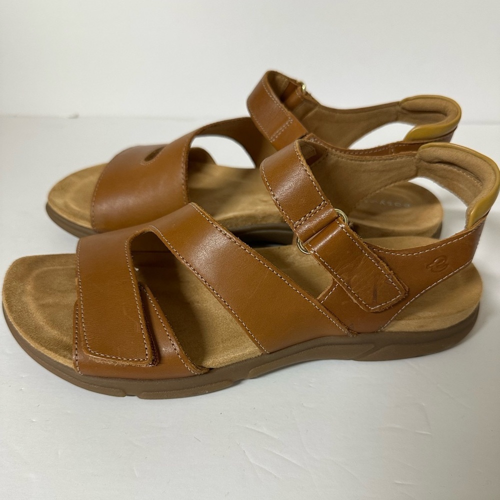 Easy Spirit Mavey Brown Leather Sandals Size 8.5 - Picture 2 of 7